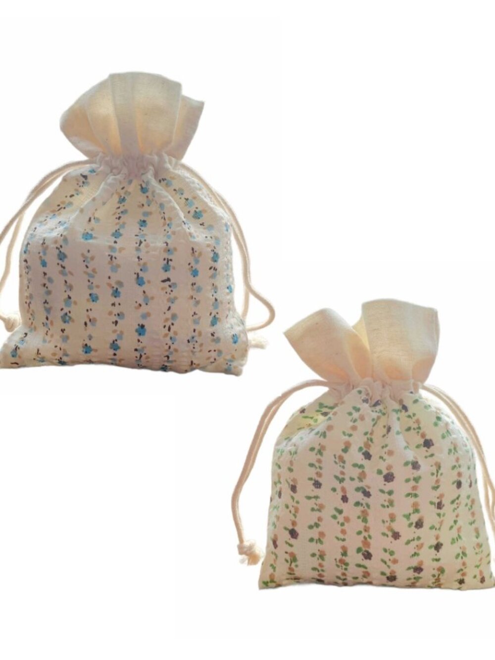 20 Floral Flower Floral Patterned Fabric Gift Bags Jewelry Pouches